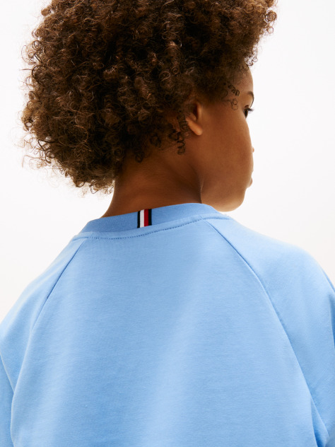 Blue Tricou Cu Maneci Raglan Si Mix Logo  Baieti