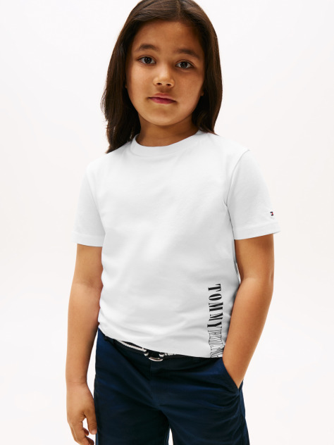 Alb Tricou Cu Grafica Si Logo In Contrast  Baieti