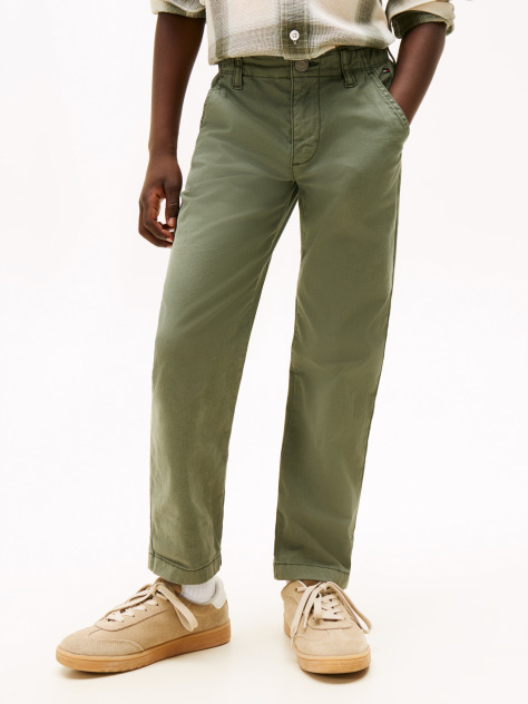 Verde Pantaloni Cargo Essential Herringbone  Baieti