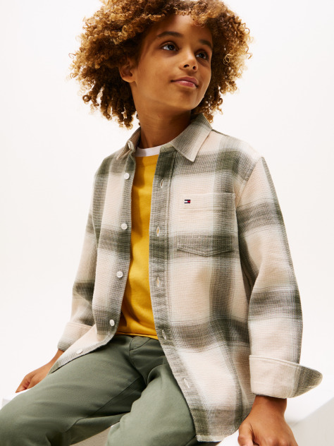 Multi Camasa Waffle Knit Cu Croiala Regular  Baieti