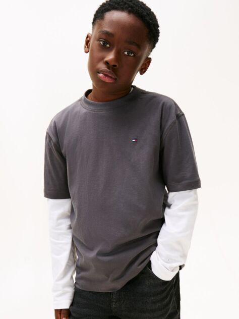 Black Washed Faded Graphic T-Shirt  Boys