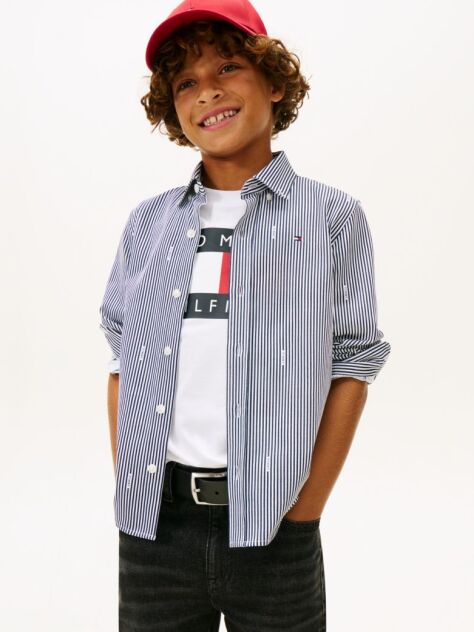 Multi Cotton Stripe Shirt  Boys
