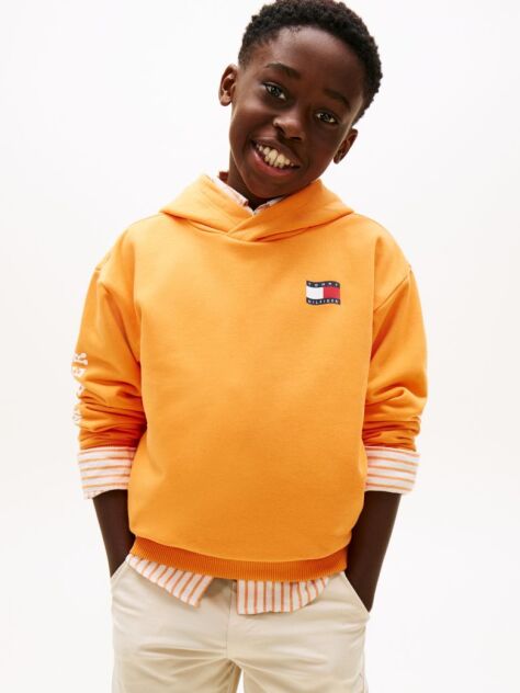 Orange Wavy Flag Terry Hoody  Boys