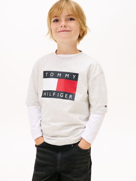 Gri Tricou Din Jersey Cu Imprimeu Heritage Flag  Baieti