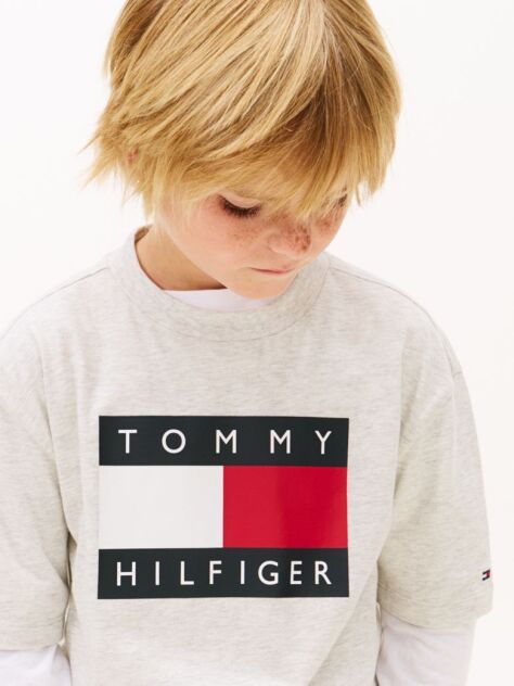 Gri Tricou Din Jersey Cu Imprimeu Heritage Flag  Baieti