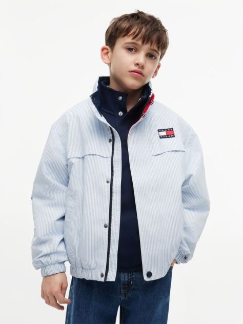 Blue Stripe Logo Relaxed Regatta Jacket  Boys