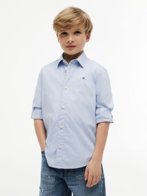 Blue Essential Regular Fit Poplin Shirt  Boys