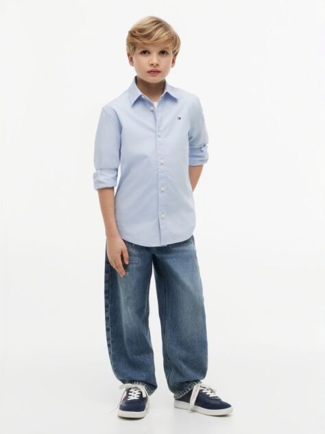 Blue Essential Regular Fit Poplin Shirt  Boys