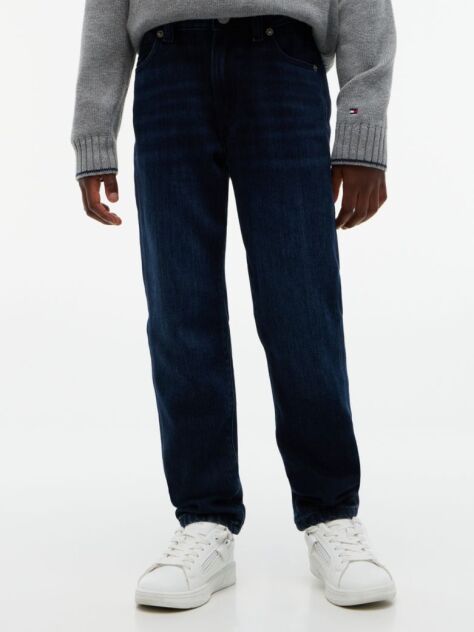 Blue Flag Embroidery Straight Jeans  Boys