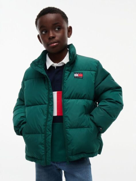 Verde Essential Geaca Puffer Cu Croiala Lejera  Baieti