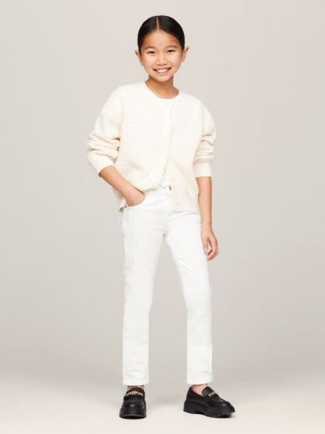 White Nora Mid Rise Skinny White Jeans  Girls