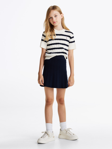 Blue Fusta Mini Din Tricot  Fete