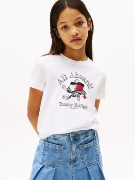 Alb Tricou Cu Personaj Steag  Fete