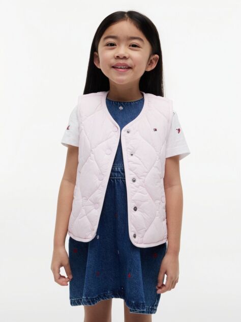 Pink Onion Quilted Gilet  Girls