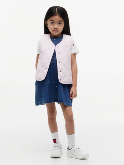 Pink Onion Quilted Gilet  Girls