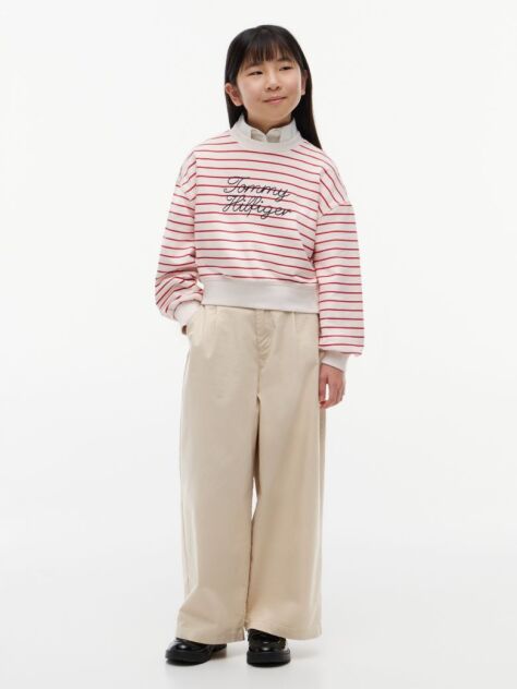 Multi Rope Logo Relaxed Terry Sweatshirt  Girls