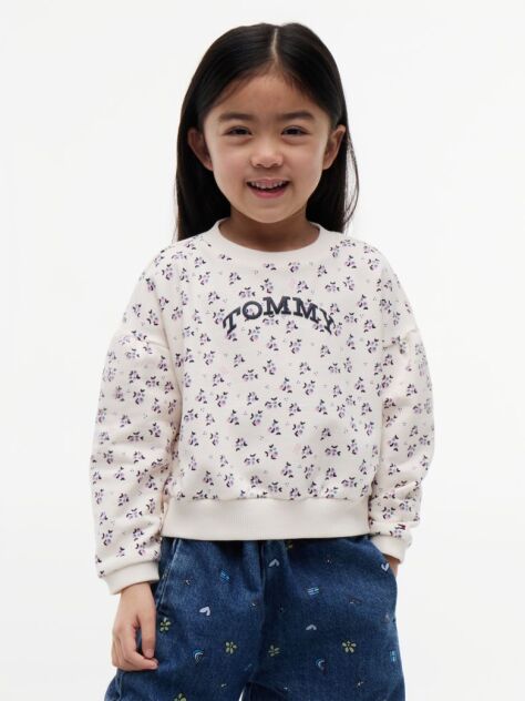 Multi Logo Relaxed Terry Sweatshirt  Girls