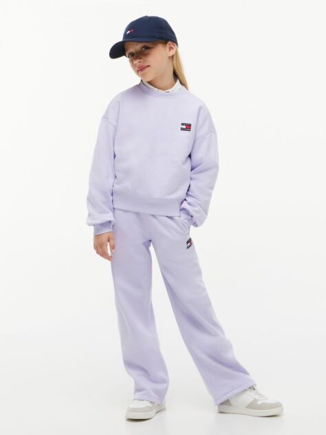 Purple Heritage Flag Wide Leg Joggers  Girls