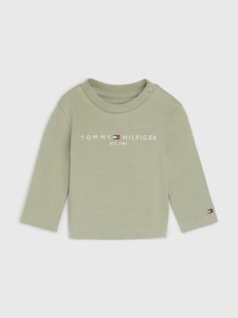 White Essential Long Sleeve Crew Neck T-Shirt  Newborn