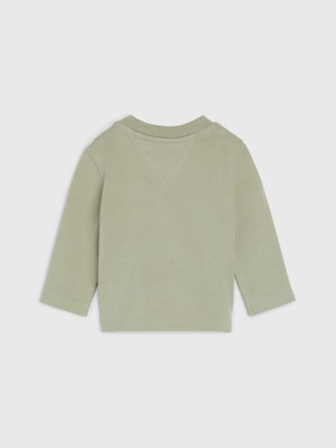 White Essential Long Sleeve Crew Neck T-Shirt  Newborn