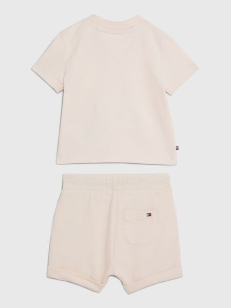 Roz Set Tricou Si Pantaloni Scurti Essential  Nou nascuti