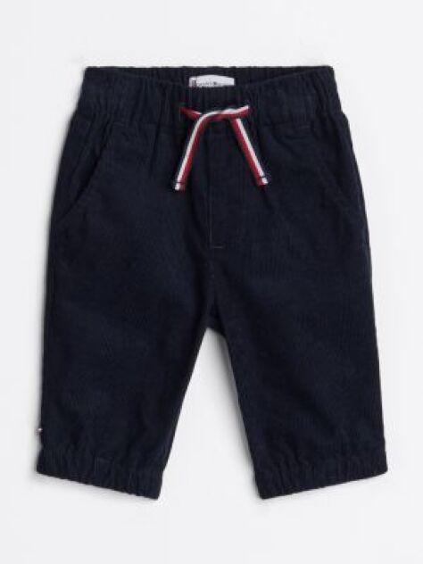 Blue Pantaloni Cargo Din Velur Cu Cordon  Nou nascuti