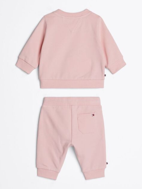 Roz Set Tricou Cu Logo Si Pantaloni Sport  Nou nascuti