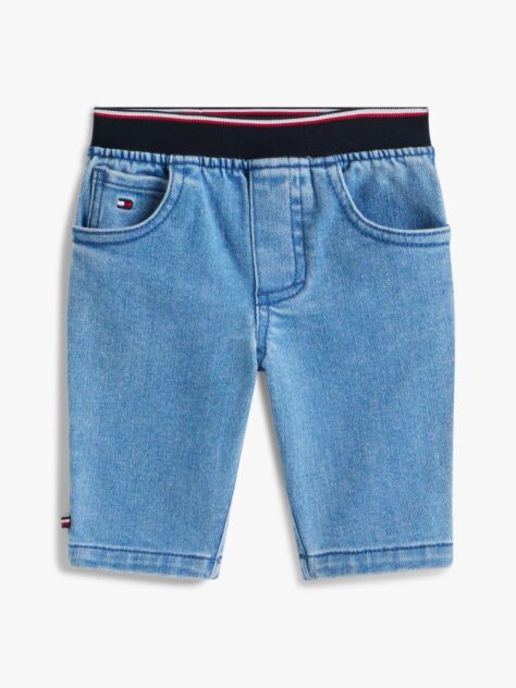 Denim Jeans Cu Talie Cu Semnatura  Nou nascuti