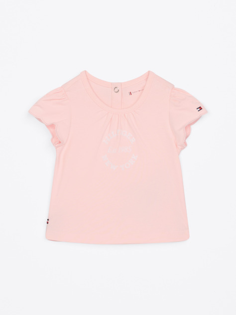 Pink Ruffle Sleeve T-Shirt  Newborn