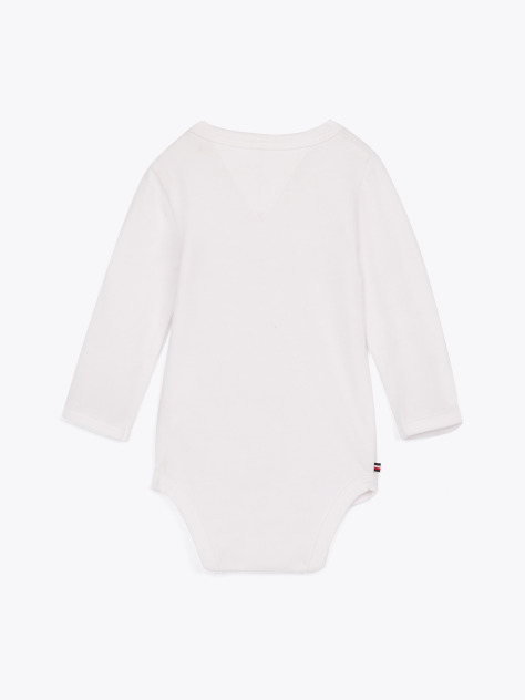 Alb Body Cu Maneca Lunga Hilfiger Monotype  Nou nascuti