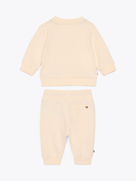 Pink Hilfiger Monotype Sweatshirt And Joggers Set  Newborn