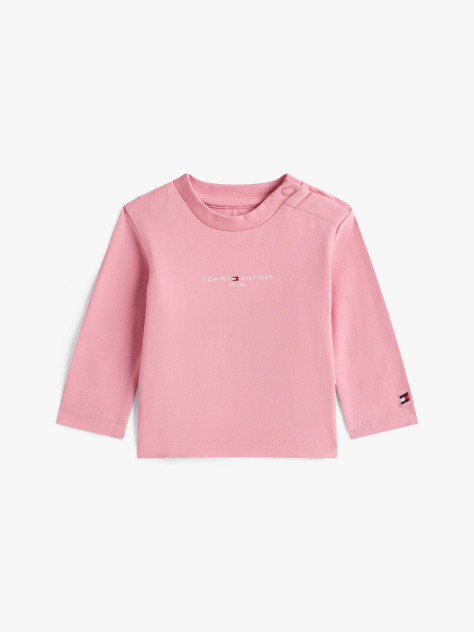 Roz Tricou Cu Maneca Lunga Si Logo  Nou nascuti