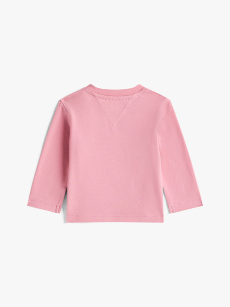 Roz Tricou Cu Maneca Lunga Si Logo  Nou nascuti