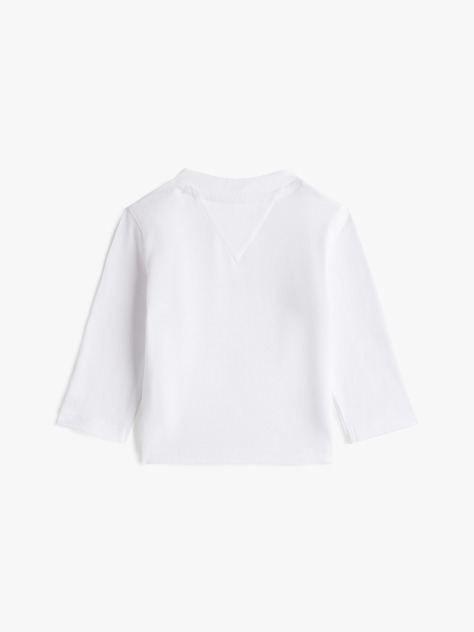 Alb Tricou Cu Maneca Lunga Si Logo  Nou nascuti