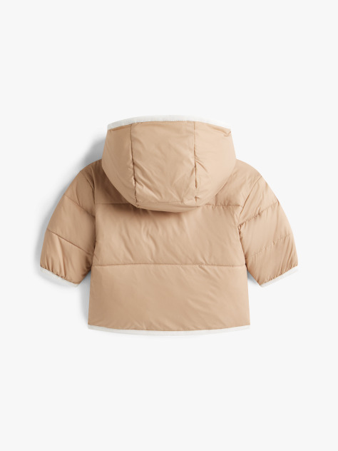 Bej Jacheta Reversibila Din Fleece Tip Teddy  Nou nascuti