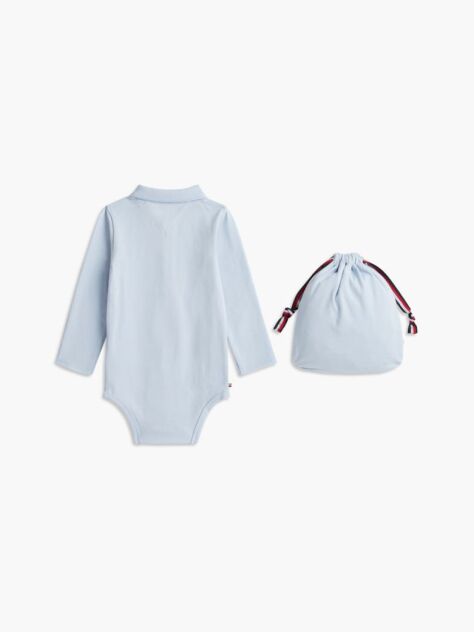 Blue Set De Cadou Cu Pique Polo Body   Nou nascuti
