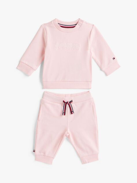 Pink Logo Sweatshirt And Joggers Set  Newborn