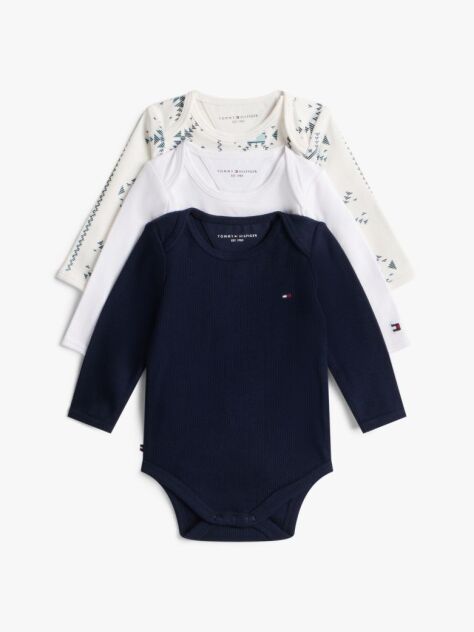 Multi 3-Pack Print Jersey Long Sleeve Bodysuits  Newborn