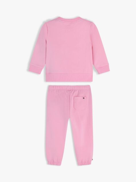 Pink Rope Logo Sweatshirt And Joggers Sets  Newborn