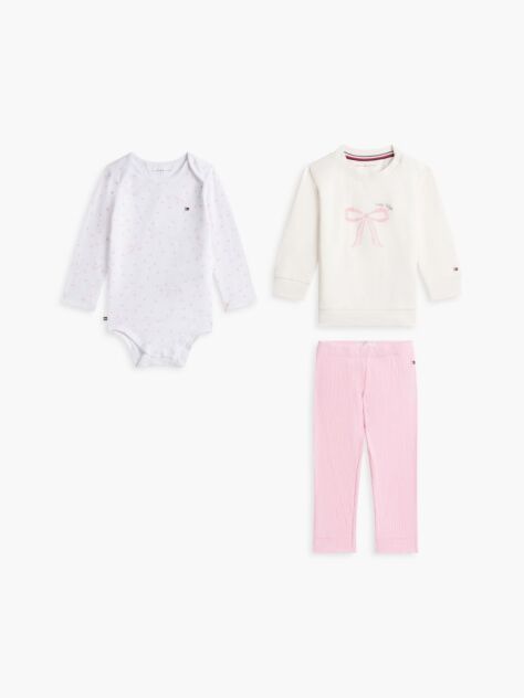 Pink Essential Three-Piece Outfit Gift Box  Newborn