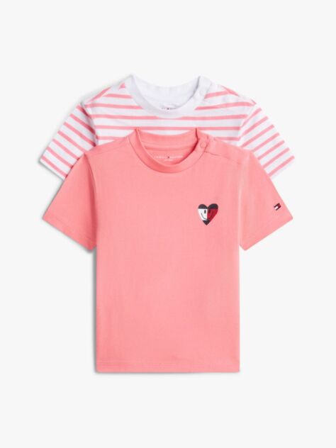 Roz Set De 2 T-Shirts Cu Logo Pe Spate Din Jerseu  Nou nascuti