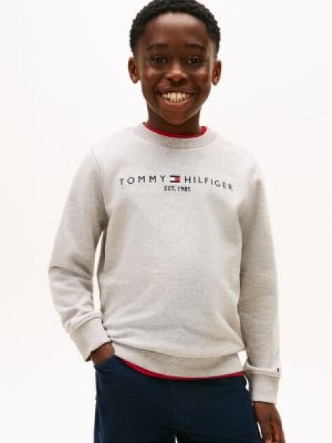 Grey Hanorac cu logo esențial  Kids Unisex