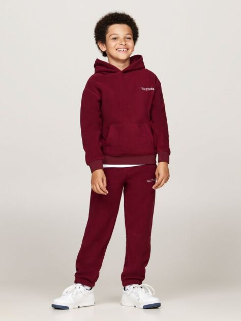 Rosu Hanorac Din Fleece Hilfiger Monotype  Copii unisex