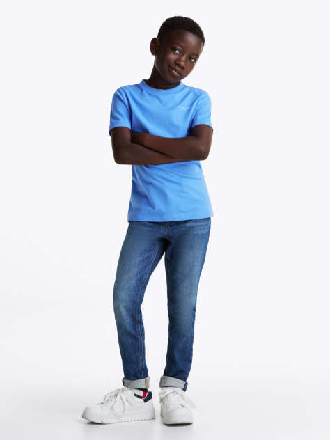 Blue Logo Crew Neck T-Shirt  Kids Unisex