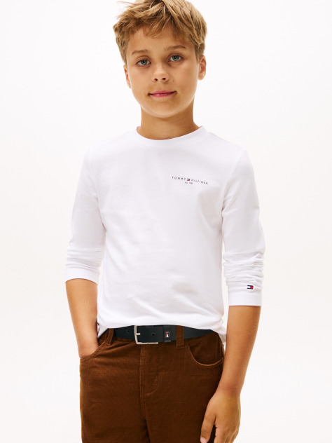 White Regular Fit Long Sleeve T-Shirt  Kids Unisex