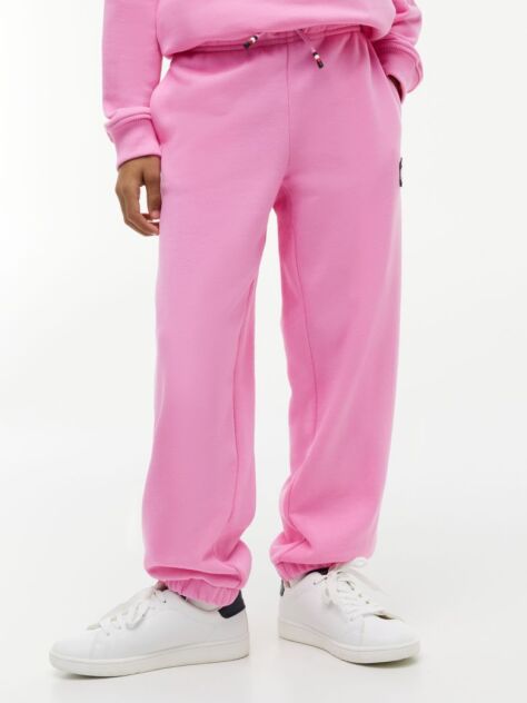 Pink Heritage Flag Logo Cuffed Drawstring Joggers  Kids Unisex