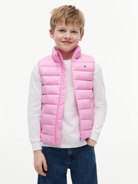 Pink Essential Light Down Vest  Kids Unisex