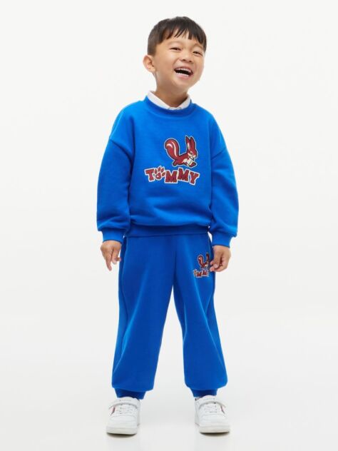 Blue Set Cu Bluza De Trening Si Joggers  Copii unisex