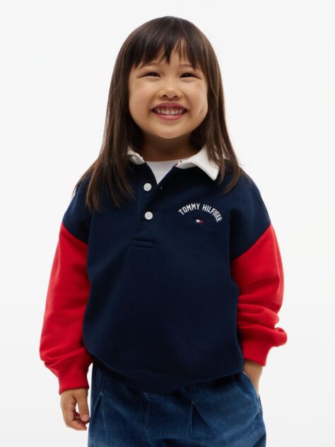 Multi Colour-Blocked Terry Rugby Sweatshirt  Kids Unisex