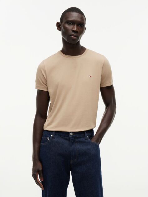 Verde Tricou Slim Fit Cu Steag Brodat  Barbati